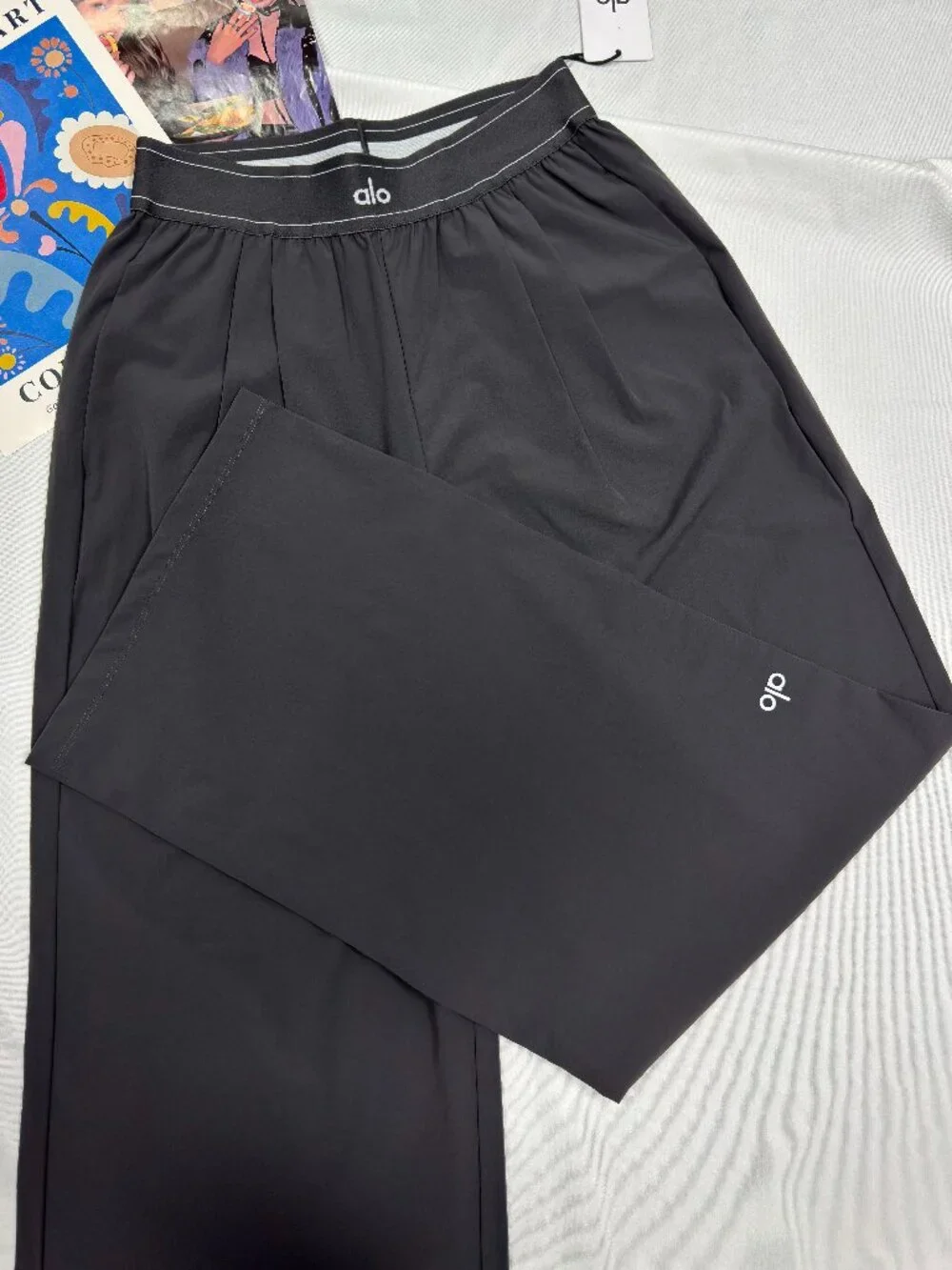 ALO Yoga🤩Suit Up Trouser Dark Grey (Regular) 🥨NWT Wide Leg 30” Inseam